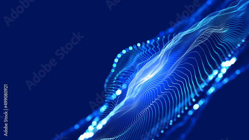 Photos Hi-tech, sci-fi 3D illustration Abstract musical beat