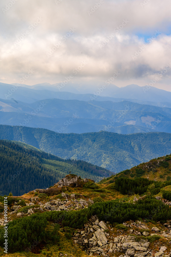 Beautiful landscapes of Ukraine, Chornohirskyy Carpathian ridge
