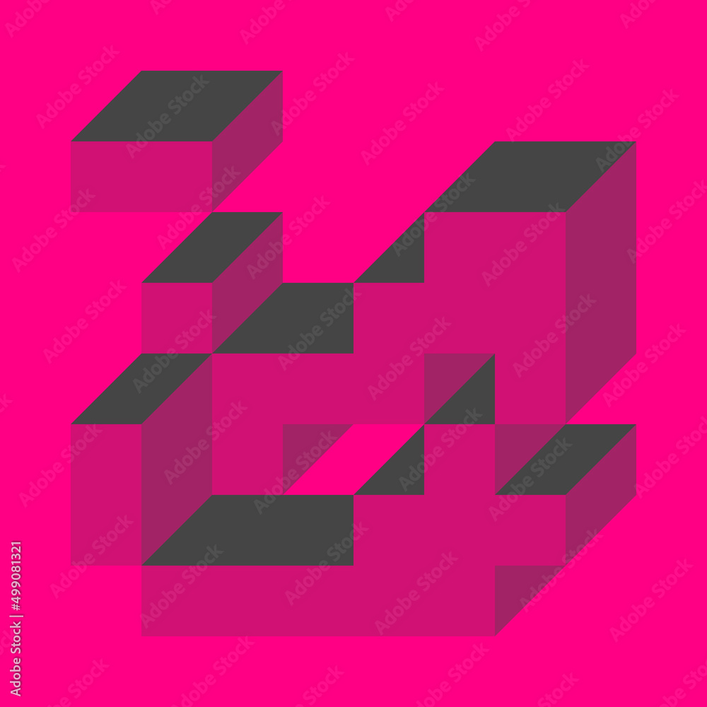 Implementation of Edward Zajec’s “Il Cubo” from 1971. Essentially a Truchet tile set of 8 tiles and rules for placement art illustration Implementation of Edward Zajec’s “Il Cubo” from 1971. Essentially a Truchet tile set of 8 tiles and rules for placement art illustration