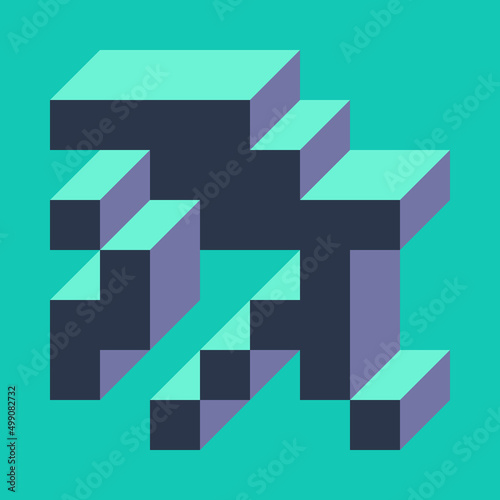Free Download Implementation of Edward Zajec’s “Il Cubo” from 1971. Essentially a Truchet tile set of 8 tiles and rules for placement art illustration - GFXLoad