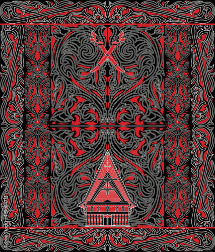 Indonesian traditional batik pattern. textile motifs for the city of Medan.
