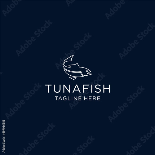 Tunafish logo icon design vector template