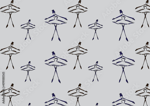 pattern ballet dancing geay background