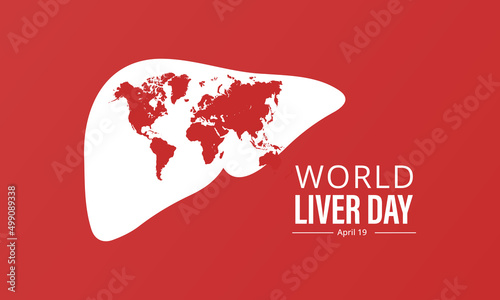 World Liver Day is observed on April 19th every year. Vector illustration.