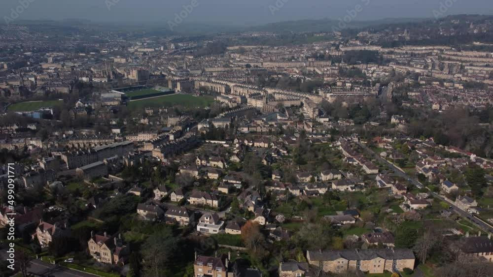Bath, Historic City, UK, Aerial Overhead View Bath, Historic City, UK, Aerial Overhead View