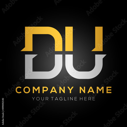 Initial DU letter Logo Design vector Template. Abstract Letter DU logo Design.