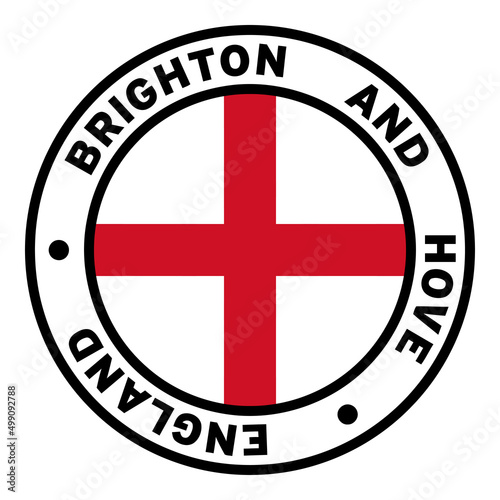 Round Brighton and Hove England Flag Clipart