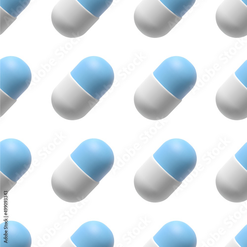 Seamless pattern with pills