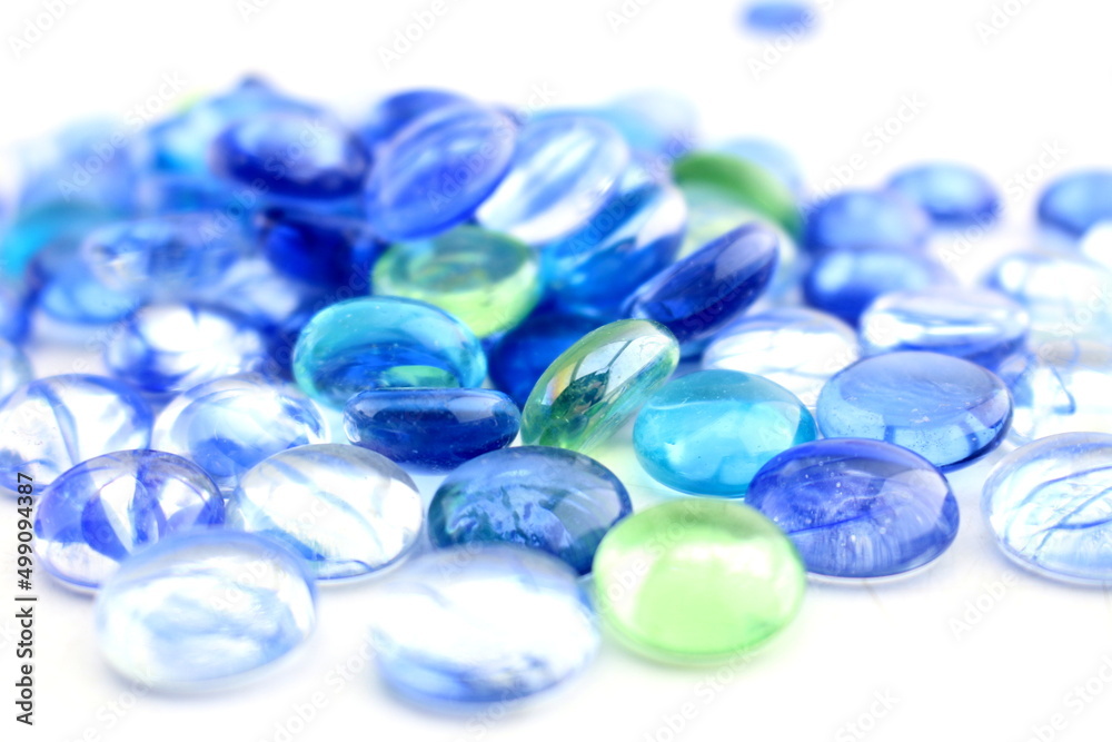 Blue Stones Glass Gems - obrazy, fototapety, plakaty 