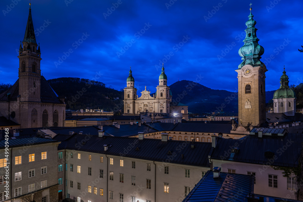 Naklejka premium Salzburg cathedral and St. Peter