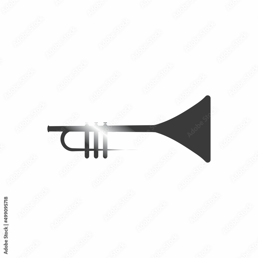 Trumpet music instrument vector icon