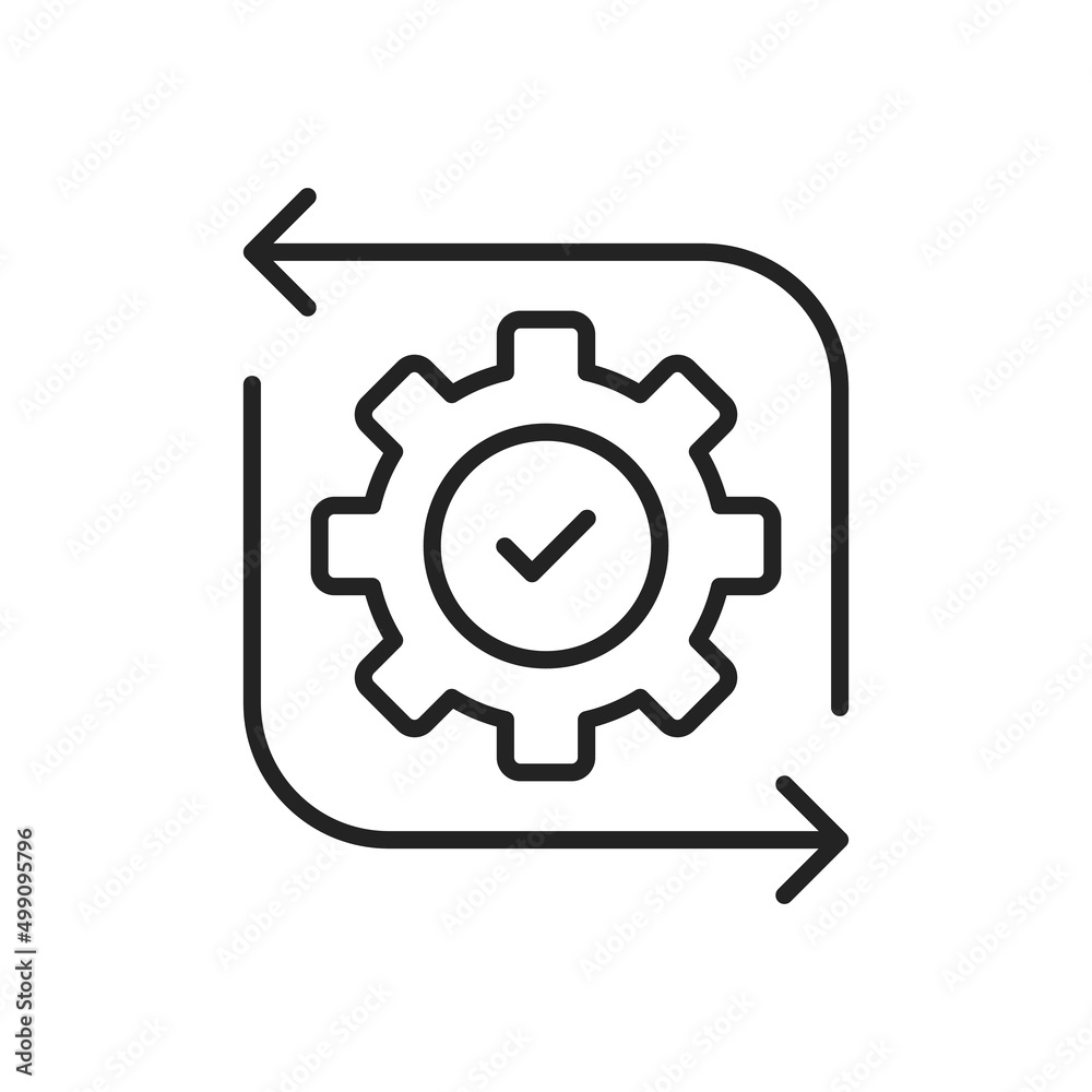 simple thin line organization procedure pictogram simple thin line organization procedure pictogram