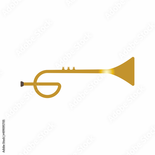 Trumpet music instrument vector icon