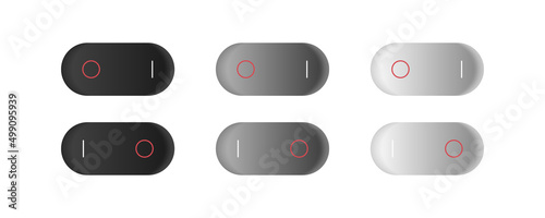 Modern switch icon. Day and night on/off button. Web ui design concept. User panel interface.
