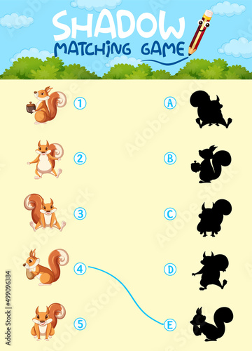 Shadow matching game template