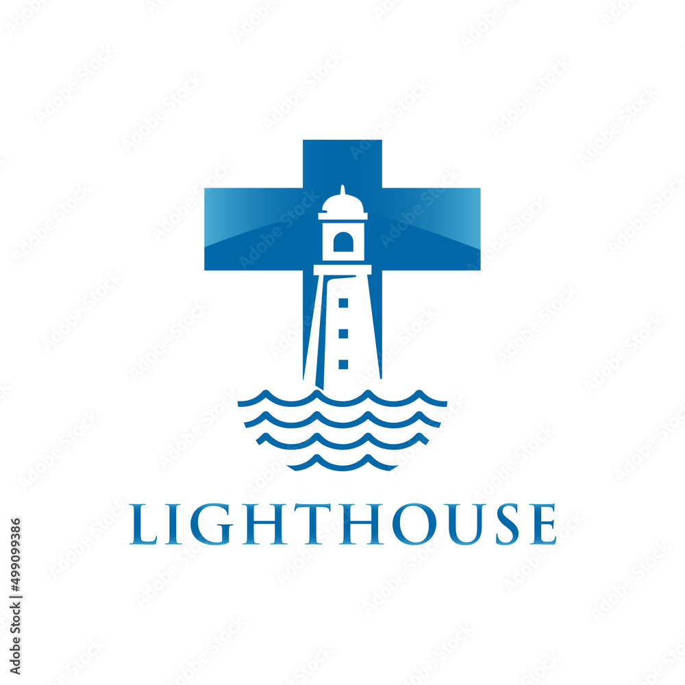 Light House Logo Vector Design Template.
