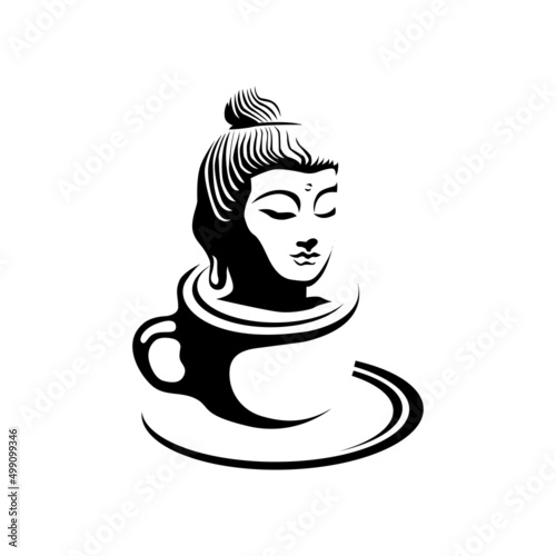 Budha Coffee Logo Vector.