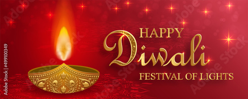 Festive Diwali and Deepawali card. The indian festival of lights