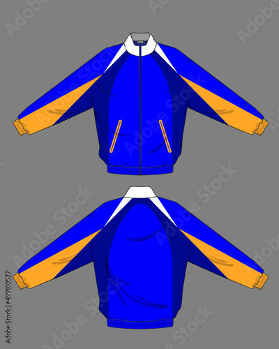 retro vintage windbreaker hoodie jacket template