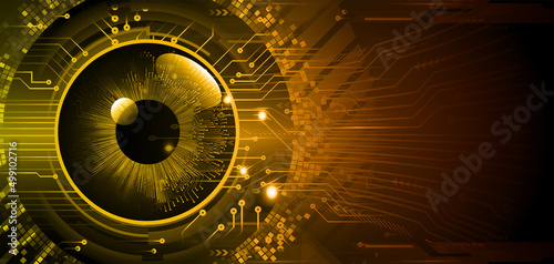 eye cyber circuit future technology concept background