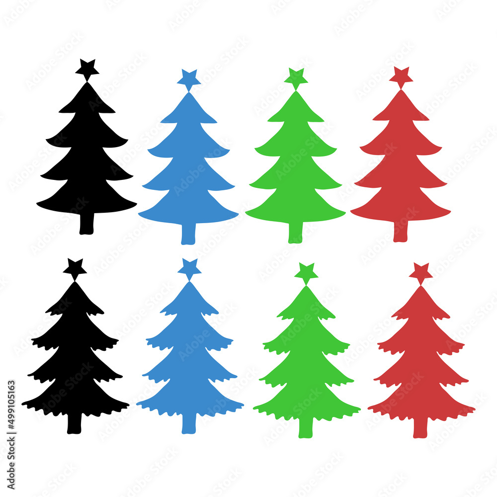 Christmas trees clip art