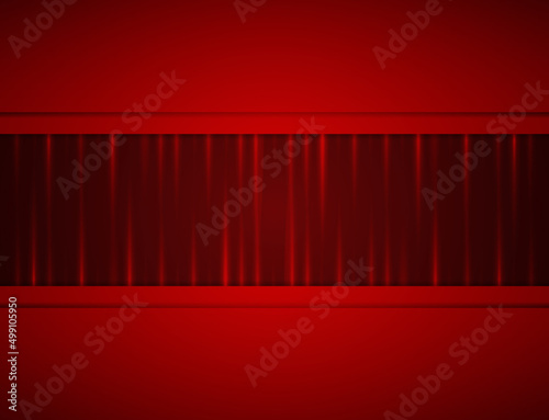 Vector illustration with abstract shining lines on red background