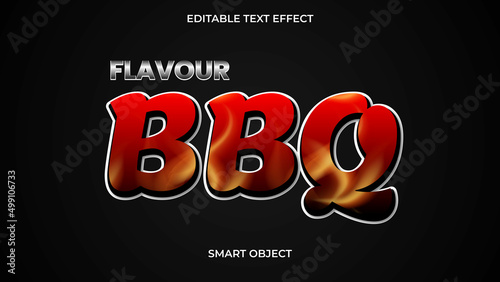 bbq flavor food editable text effect