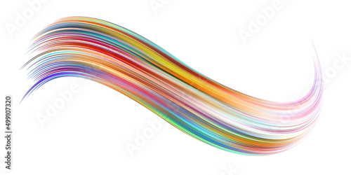 3D Colorful abstract twisted fluide shape flow. Trendy liquid design.