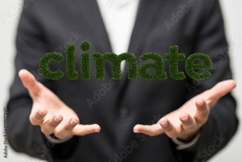 climate modern green 3d word