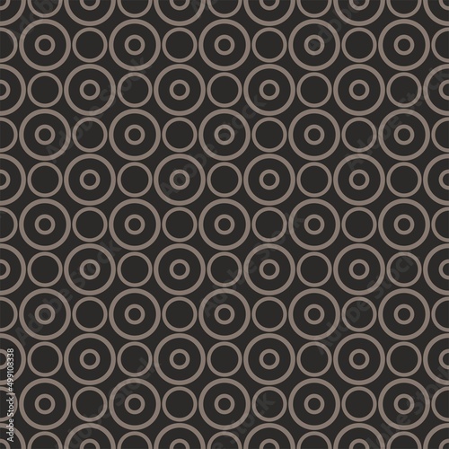 Tile vector pattern with grey dots on black background for seamless decoration wallpaper