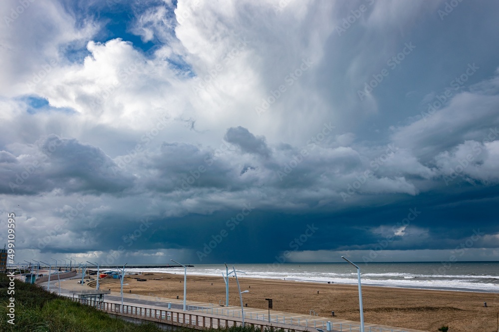 Autumn shower with large 