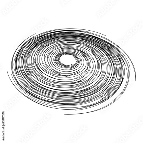 Spinning Galaxy Abstract Flat Icon Isolated On White Background