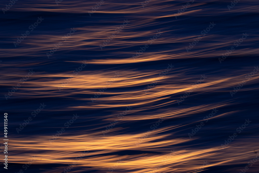 Water sunset waves in Norway