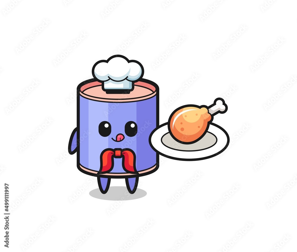 cylinder piggy bank fried chicken chef cartoon character cylinder piggy bank fried chicken chef cartoon character