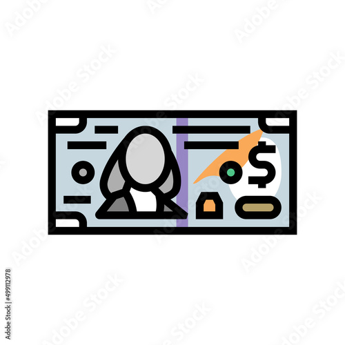 dollar usd color icon vector. dollar usd sign. isolated symbol illustration