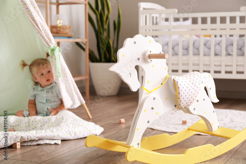 Classic rocking horse and a...