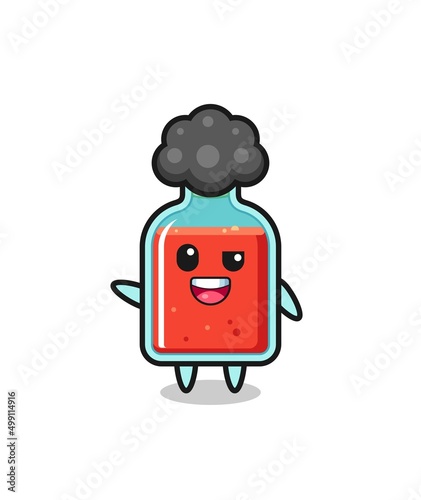 square poison bottle character as the afro boy