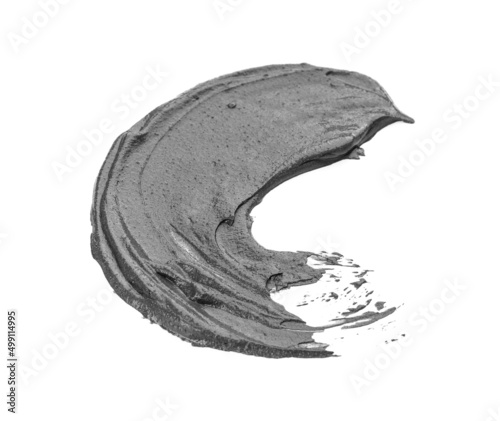 Sample of activated charcoal face mask on white background