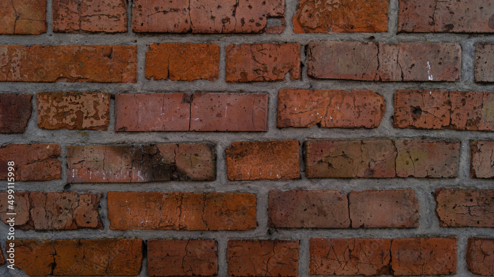 Obraz premium Old orange brick wall 
