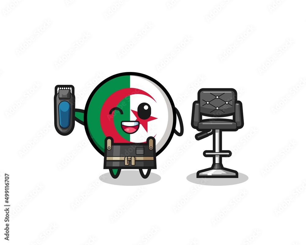algeria flag barbershop is holding a trimer algeria flag barbershop is holding a trimer