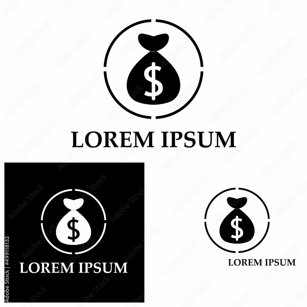 money bag with dollar symbol vector logo icon money bag with dollar symbol vector logo icon