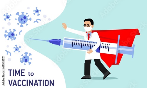 People vaccination concept for immunity health. Covid-19.