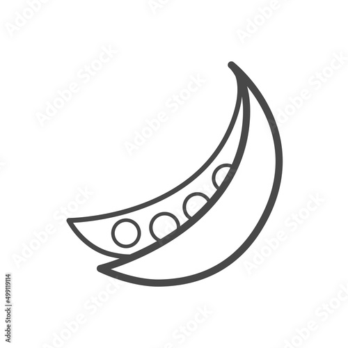 Vector linear icon with peas