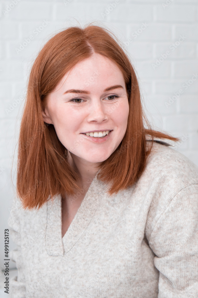 portrait of redhead woman portrait of redhead woman