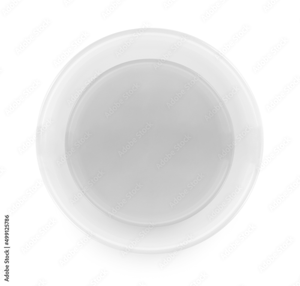 empty glass plate isolated on white background empty glass plate isolated on white background