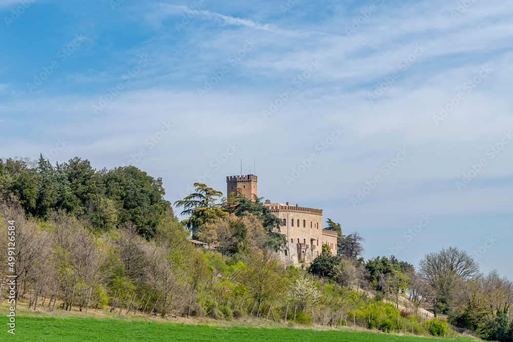 The ancient castle of Tabiano, Parma, Italy, surrounded by nature The ancient castle of Tabiano, Parma, Italy, surrounded by nature