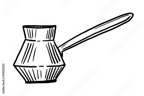 turk for coffee sketch vector illustration