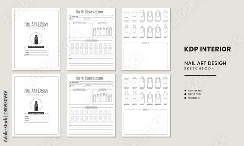 Nail Art Design Sketchbook KDP Interior