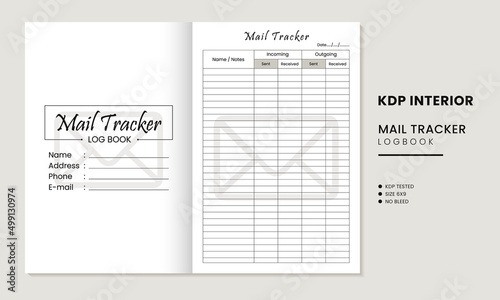 MAIL TRACKER LOGBOOK KDP INTERIOR