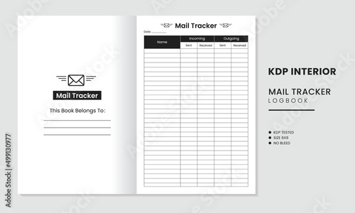 MAIL TRACKER LOGBOOK KDP INTERIOR